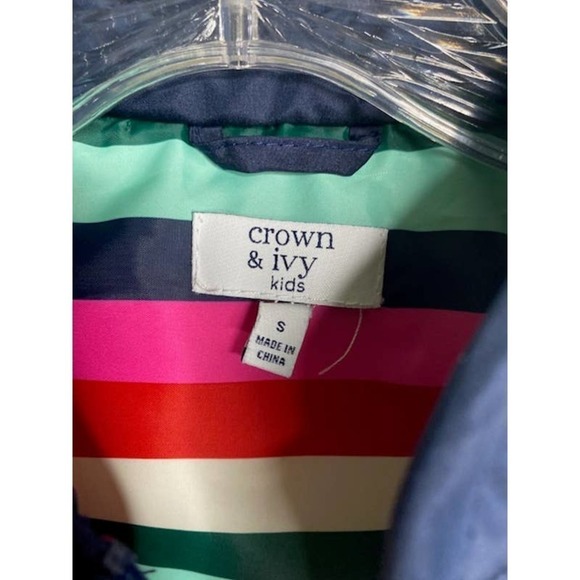 Crown & Ivey Girls Puffer Vest Navy Sz Small NWOTs - Picture 4 of 5